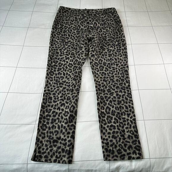 Cabi Pants Womens 6 Black Jungle Leopard Print Stretch Skinny Ankle Classic Work - Picture 2 of 10